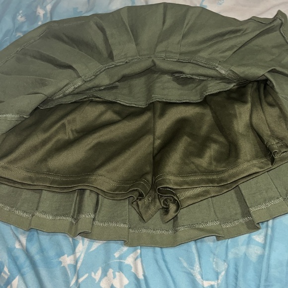 Janessa Pleated Mini Skort/Skirt - Olive - Fashion Nova - Picture 5 of 5